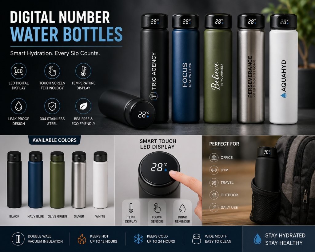 Smart LED Temperature Water Bottles